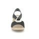 Rieker Wedge Sandals - Black - 624H6-00 FAWNELDA