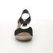 Rieker Wedge Sandals - Black - 624H6-00 FAWNELDA