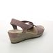 Rieker Wedge Sandals - Rose pink - 624H6-31 FAWNELDA