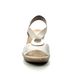 Rieker Wedge Sandals - Light Gold - 624H6-60 FAWNELDA