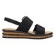 Rieker Wedge Sandals - Black - 62950-00 LOTUR SLIM