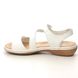 Rieker Comfortable Sandals - WHITE LEATHER - 659C7-80 TITILATER