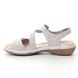 Rieker Comfortable Sandals - Off White Leather - 659C7-81 TITILATER