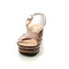 Rieker Wedge Sandals - White nubuck - 68176-64 HITUR