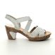 Rieker Heeled Sandals - White-silver - 69720-80 ROBELLA