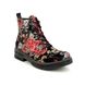 Rieker Biker Boots - Black floral - 72010-90 FLOORY