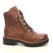 Rieker Biker Boots - Tan Leather - 72623-22 LUNA ZIP
