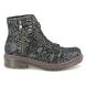 Rieker Lace Up Boots - Black floral - 76241-00 DOCZIP