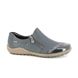 Rieker Comfort Slip On Shoes - Navy leather - L7571-14 ZIGSHU TEX