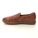 Rieker Comfort Slip On Shoes - Tan Leather - N0967-22 ROSELLE