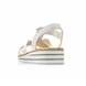 Rieker Wedge Sandals - WHITE LEATHER - V0687-80 SITANAMO