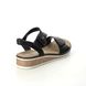 Rieker Flat Sandals - Black - V3660-02 VITAFIT