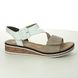 Rieker Flat Sandals - Beige White - V3660-60 VITAFIT