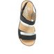 Rieker Flat Sandals - Navy Leather - V36B9-14 VITAN