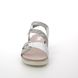 Rieker Flat Sandals - White Grey - V5069-90 COLUMBO