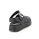 Rieker Wedge Sandals - Black leather - W0804-00 FISHERMAN STYLE