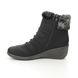 Rieker Wedge Boots - Black - Y0363-01 NOOMITEX