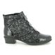 Rieker Ankle Boots - Black floral - Y07C9-00 STEFPANE