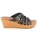 Skechers Wedge Sandals - Black - 119578 BEVERLEE SLIDE
