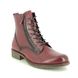 Tamaris Lace Up Boots - Red leather - 25211/25/591 ANOUK