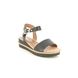 Tamaris Wedge Sandals - Black leather - 28222/28/001 BOUSY