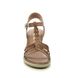 Tamaris Wedge Sandals - Tan Leather - 2804242305 LIVI ESPADRILLE