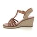 Tamaris Wedge Sandals - Tan Leather - 2804242305 LIVI ESPADRILLE