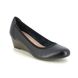 Tamaris Wedge Shoes - Navy leather - 22320/20/805 QUIVER