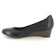 Tamaris Wedge Heels - Navy leather - 22320/20/805 QUIVER