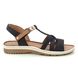 Tamaris Comfortable Sandals - Navy Leather - 28603/22/890 SALKA