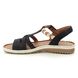 Tamaris Comfortable Sandals - Navy Leather - 28603/22/890 SALKA