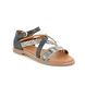 Tamaris Flat Sandals - Navy leather - 28162/24/893 TOFFYSTRAP