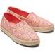 Toms Comfort Slip On Shoes - Pink - 10020707 Alpargata Rope 2.0