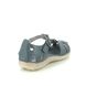 Begg Exclusive Closed Toe Sandals - Navy Leather - 7105/32930 DAISEVET WIDE