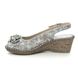 Walk in the City Slingback Shoes - Grey Floral - 8103/28868 MOSEDIA