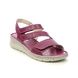 Walk in the City Wedge Sandals - Purple Leather - 937147200/95 TRAMBA WIDE