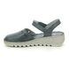 Walk in the City Comfortable Sandals - Navy leather - 9371/41660 TRAMBOT WIDE