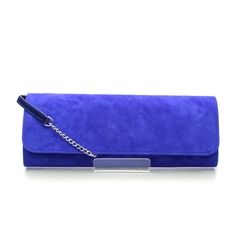 Begg Exclusive Occasion Handbags - Blue Suede - TEXAS/T20 TEXAS  CLUTCH
