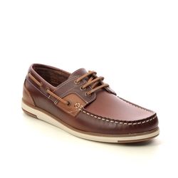 Begg Exclusive Slip-on Shoes - Brown leather - 2481/21 BOAT SHOE