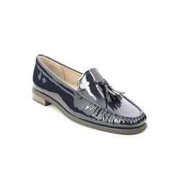 Begg Exclusive Loafers and Moccasins - Navy patent - 16555/74 DONELTA