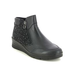 Begg Exclusive Ankle Boots - Black leather - 0862/9191W LUNA   ZIP