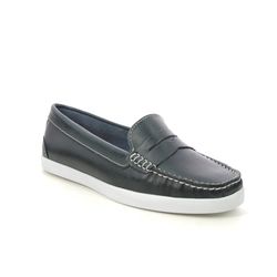 Begg Exclusive Loafers - Navy Leather - 3456/71 WENDY HAVANA