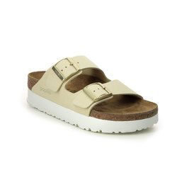 Birkenstock Slide Sandals - Beige - 1026924/50 ARIZONA PLATFORM