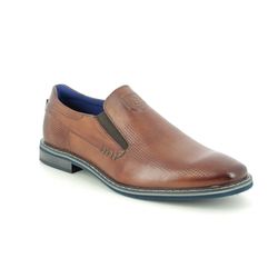 Bugatti Slip-on Shoes - Tan Leather  - 31189660/6300 RAFO TWIN SLIP ON