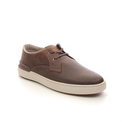 Clarks Casual Shoes - Brown waxy leather - 719217G COURTLITE KHAN