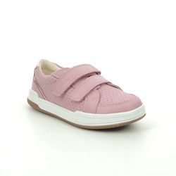 Clarks Girls Shoes - Pink Leather - 589756F FAWN SOLO K