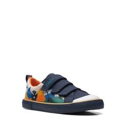 Clarks Boys Trainers - Navy - 726547G FOXING PLAY K