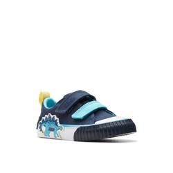 Clarks Boys Trainers - Navy - 764797G FOXING TAIL T