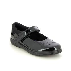 Clarks Girls Shoes - Black patent - 753086F JAZZY JIG K MARY JANE