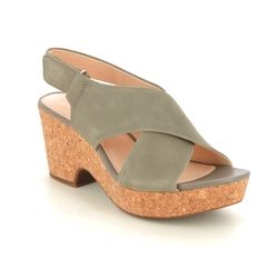 Clarks Wedge Sandals - Sage green - 479304D MARITSA LARA